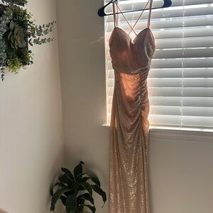 Emerald Sundae Gold Wedding Guest Dress